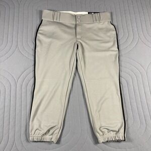 Champro Women's Fastpitch Softball Pants Size L Gray Black Piping BP11P - NWT